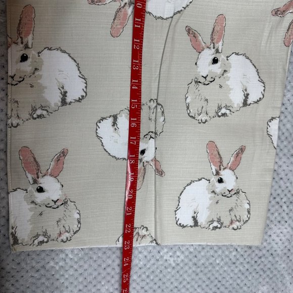 Hop Away Home Table Runner Easter Bunny Rabbits Farmhouse Shabby Chic Neutral - Picture 8 of 8